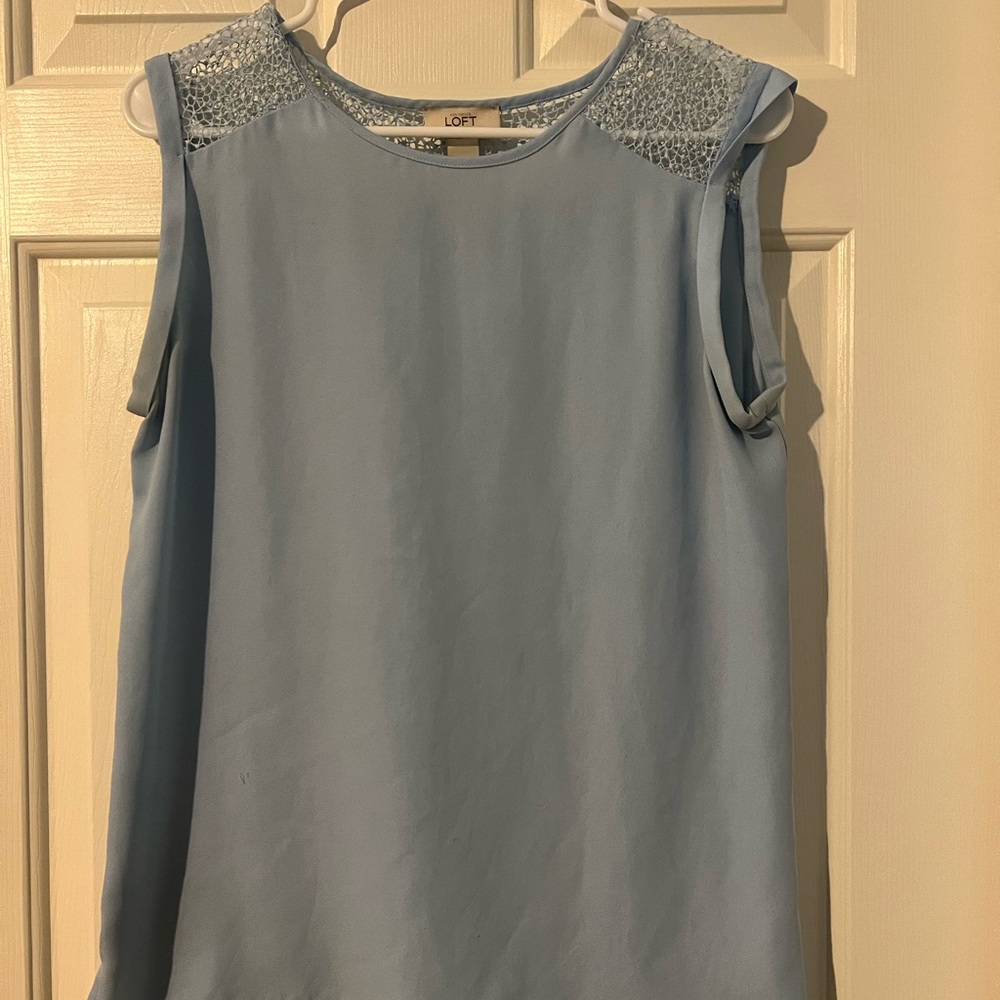 Blue Loft Tank Blouse